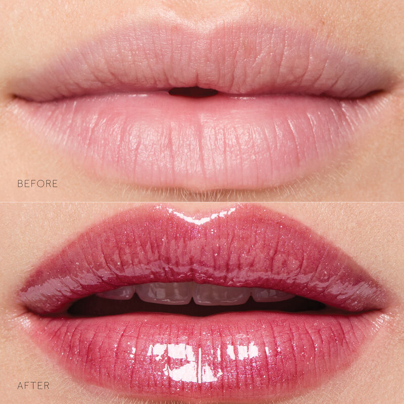Light skin tone lips before and after application of Lilac Love.&nbsp;
