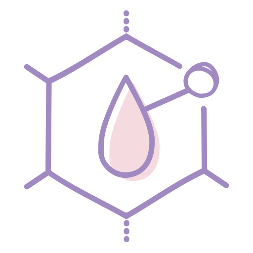Illustration des Hautpflegeinhaltsstoffs Hyaluronsaeure &ndash; auch bekannt als Natriumhyaluronat