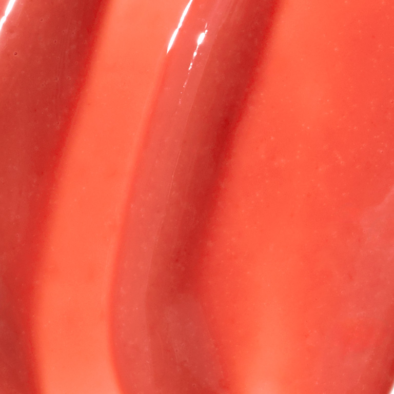 Produkt-Swatch des limitierten Mary Kay Tinted Lip Balm in Coral Blaze
