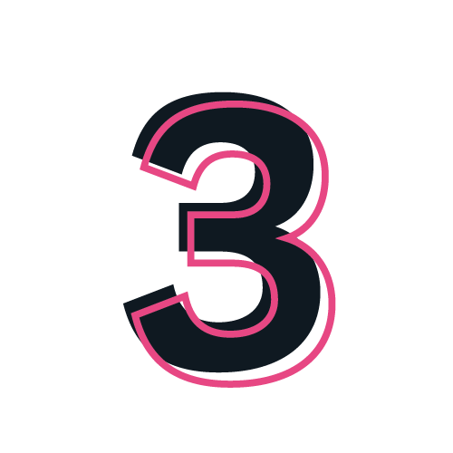Symbol mit der Zahl 3 f&uuml;r Schritt 3