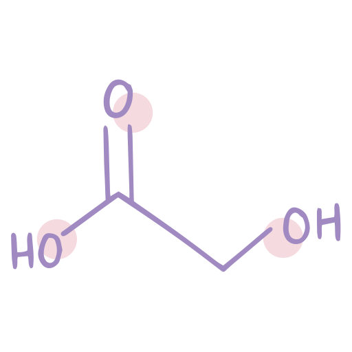 Illustration des Hautpflegeinhaltsstoffs Alpha-Hydroxy-S&auml;ure &ndash; auch bekannt als AHA