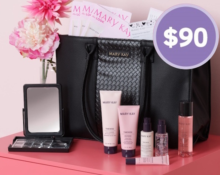 Beauty products displayed to showcase the Mary Kay optional ProStart add-on 